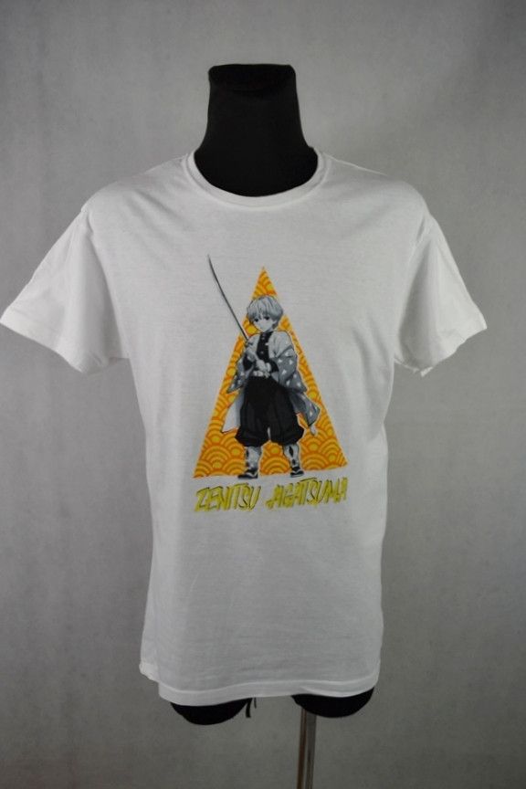 Anime Demon Slayer Zenitsu Agatsuma Kimetsu no Yaiba tee Manga Size US XL / EU 56 / 4 - 1 Thumbnail