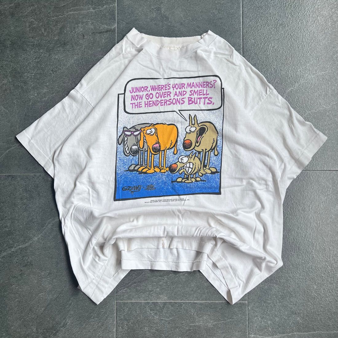 Vintage Vintage 92' Dogs Conversation Tee Size US XL / EU 56 / 4 - 2 Thumbnail