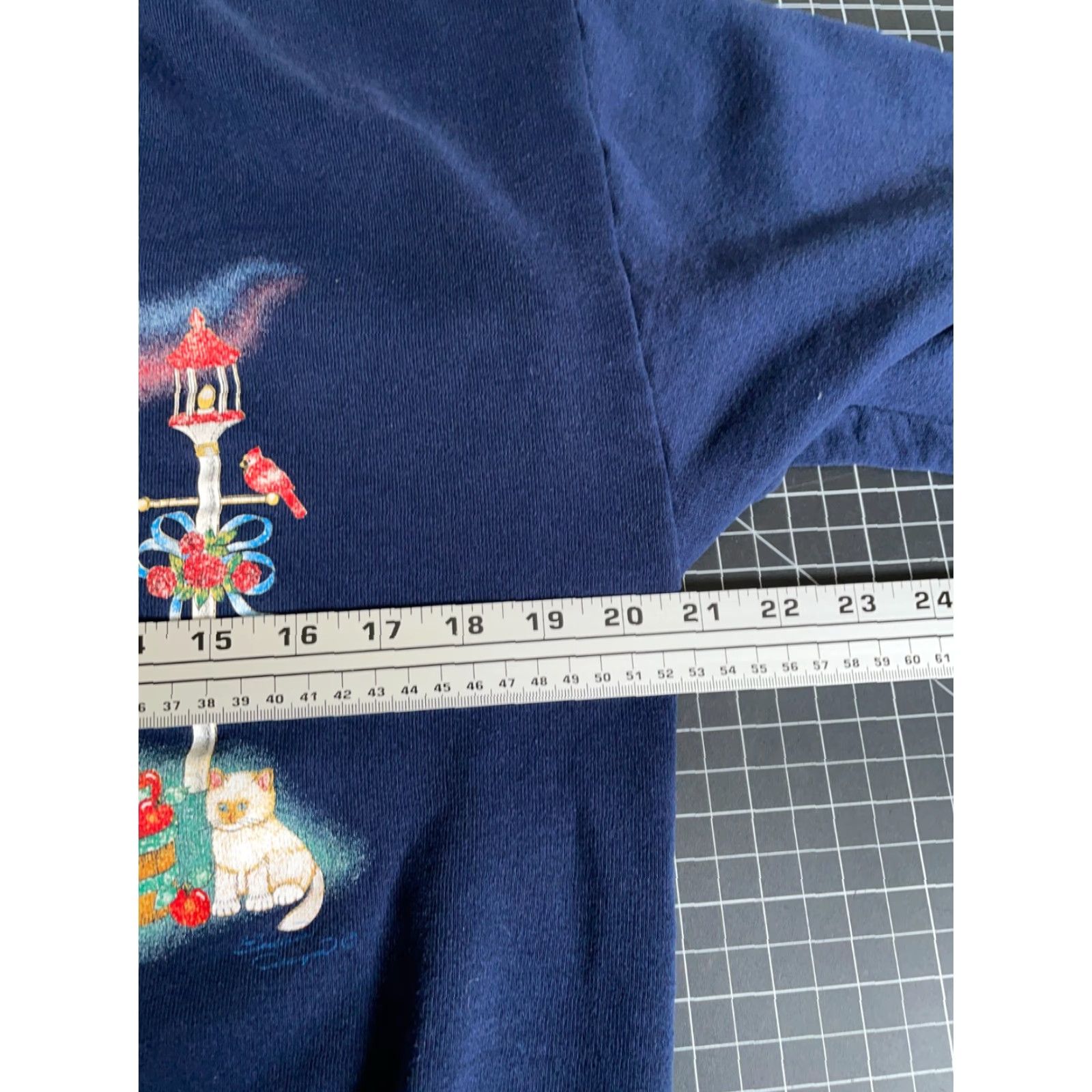 Endless Endless Designs Sweatshirt Cat Apple Tree Crewneck Adult Large Dark Blue Size L / US 10 / IT 46 - 5 Thumbnail
