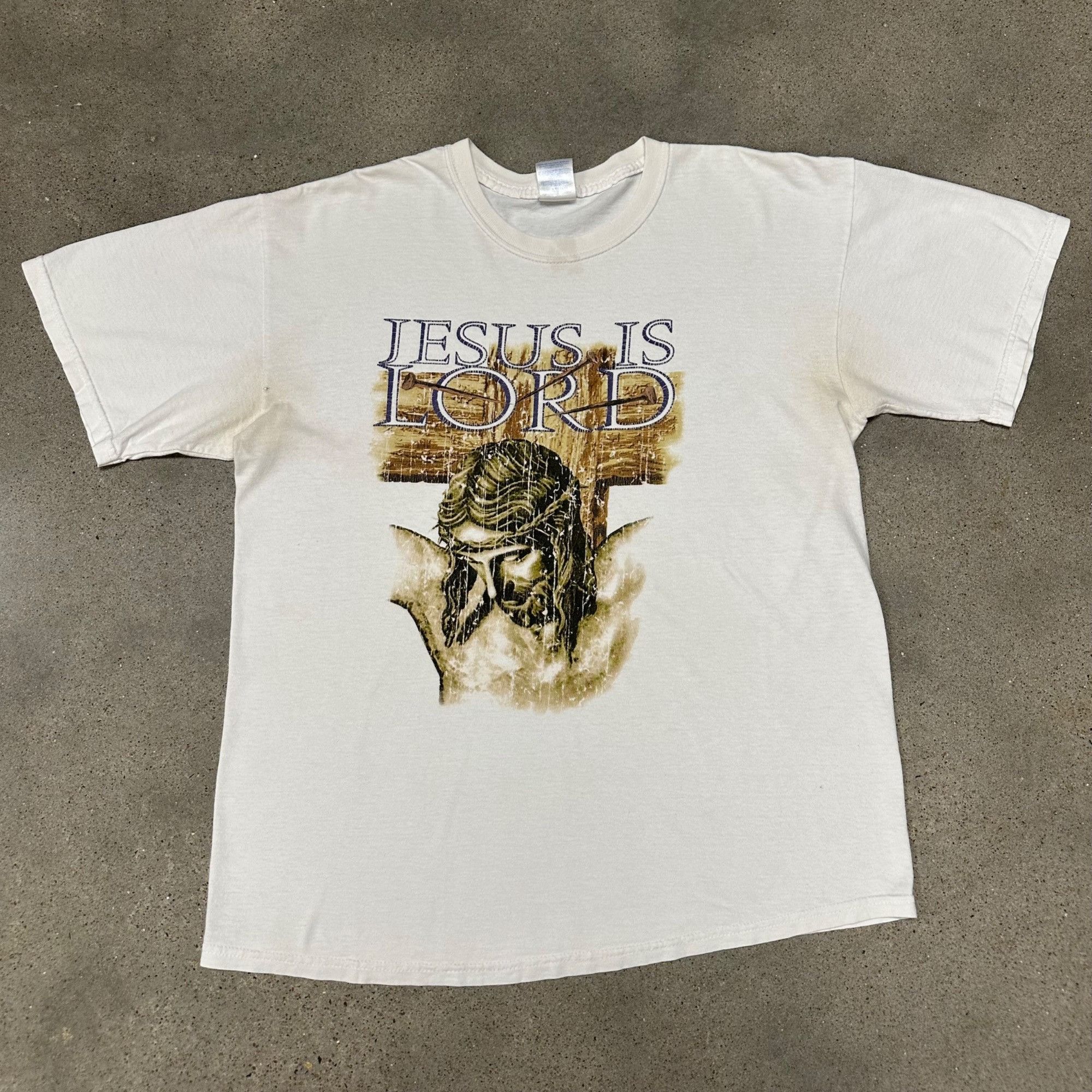 Vintage Vintage Jesus Is Lord Religious Art Shirt Size US L / EU 52-54 / 3 - 1 Thumbnail