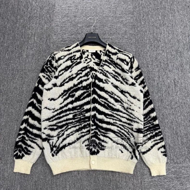 Saint Laurent Paris SLP Tiger Stripe Wool Jacket. Size US XL / EU 56 / 4 - 1 Thumbnail