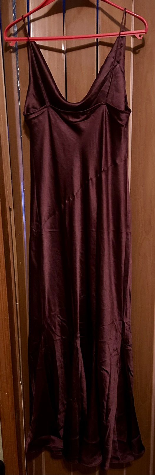H&M H&M Burgundy Satin Slip Dress Size L / US 10 / IT 46 - 11 Thumbnail