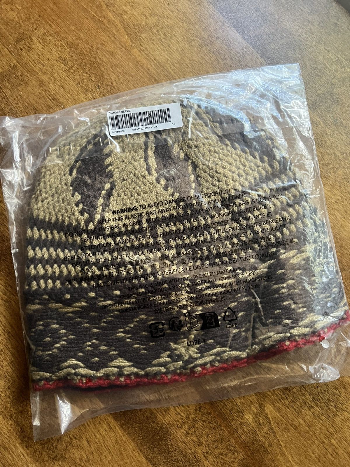 Supreme Supreme Diamond Beanie Brown FW25 Size ONE SIZE - 2 Thumbnail