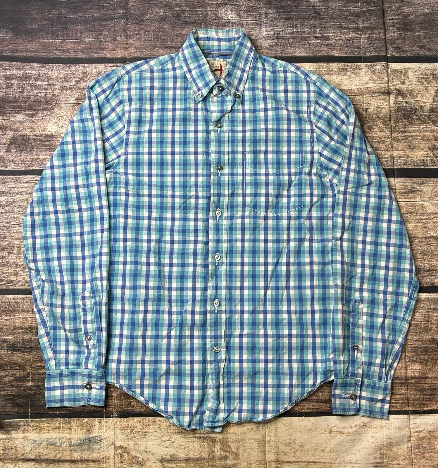 Relwen Relwen Shirt Men's Small Long Sleeve Button Down Plaid Blue Size US S / EU 44-46 / 1 - 1 Thumbnail