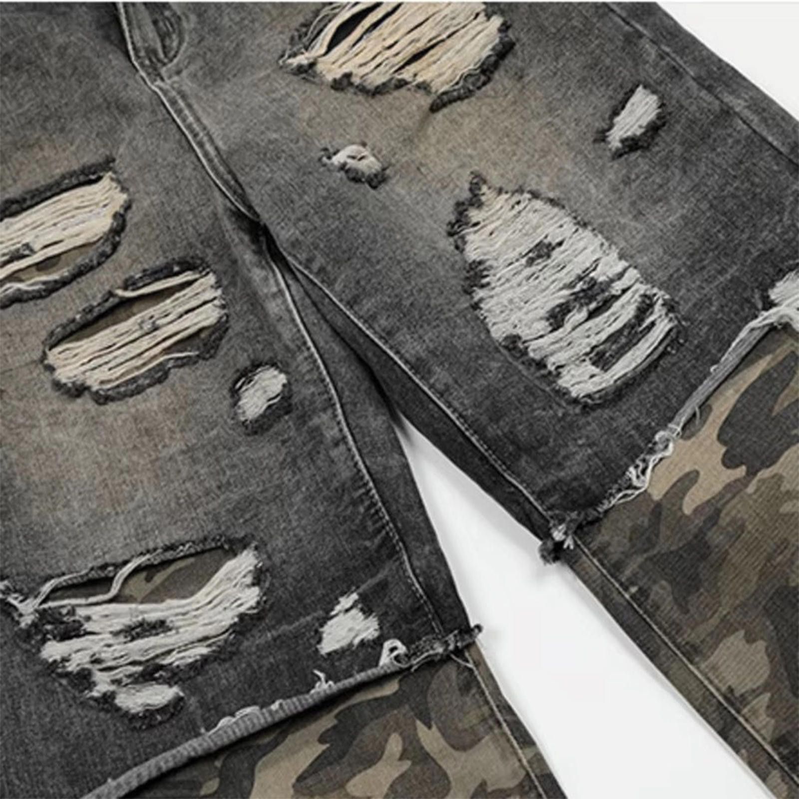 Japanese Brand Dark Camouflage Cargo Jeans Size US 32 / EU 48 - 7 Thumbnail