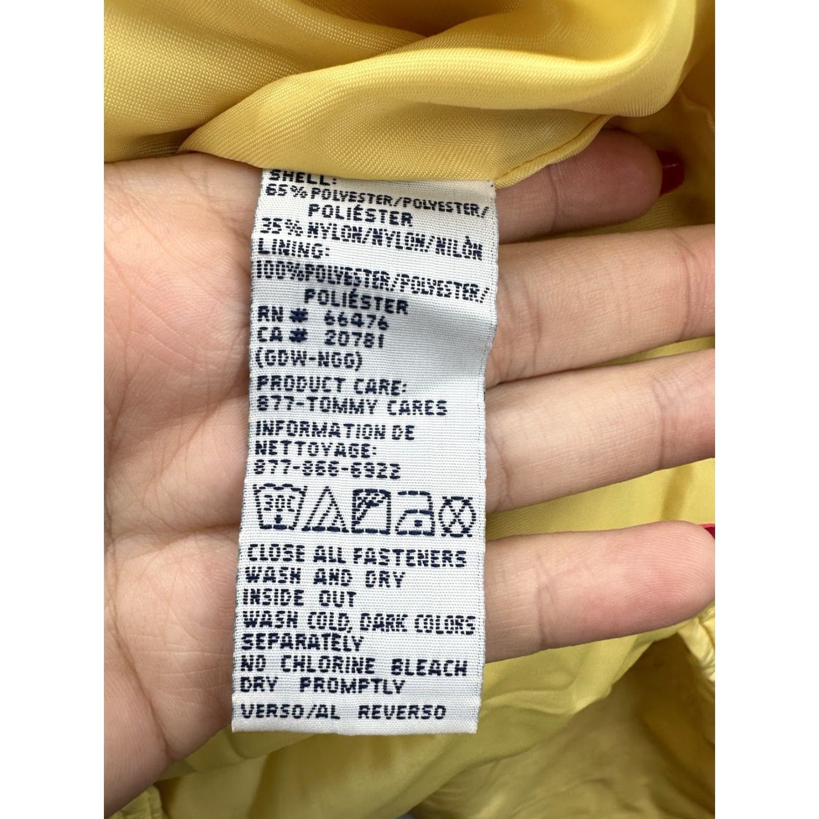 Tommy Hilfiger VINTAGE Tommy Hilfiger Womens Windbreaker Jacket L Yellow Removable Sleeves Zip Up Pockets Full Zip Lightweight Solid Outdoor Size L / US 10 / IT 46 - 7 Thumbnail
