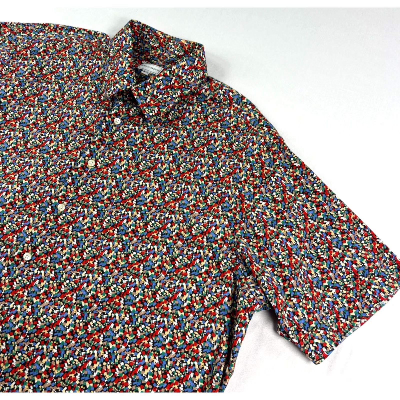 Vintage Maus & Hoffman Shirt Mens 2XL Button Short Sleeve Geometric AOP USA Made Size US XXL / EU 58 / 5 - 2 Thumbnail