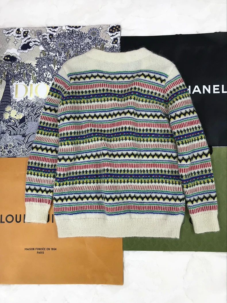 Saint Laurent Paris saint laurent colorful knit cardigan xs-2507 Size US XS / EU 42 / 0 - 1 Thumbnail