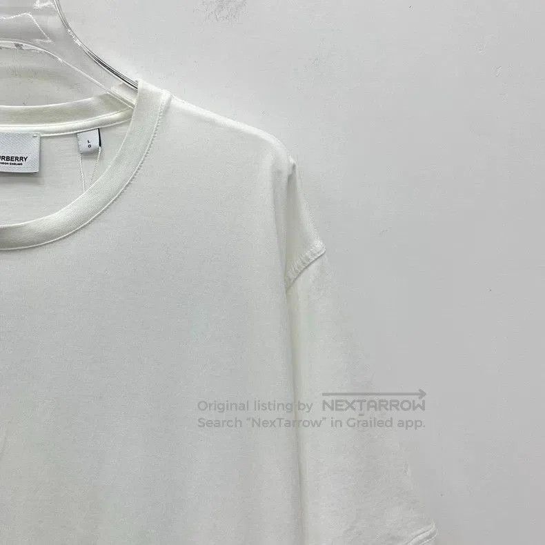 Burberry Burberry White Letter Print Cotton T. Size US L / EU 52-54 / 3 - 3 Thumbnail