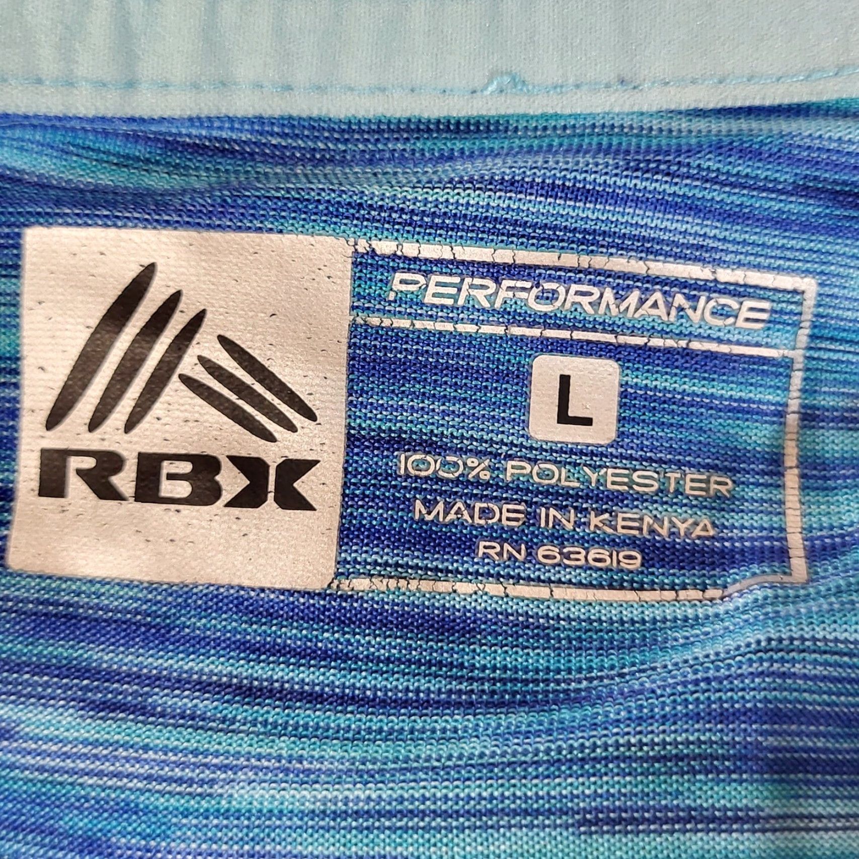 Vintage RBX Performance Top Womens Large Long Sleeve Space Dye Blue Athletic Shirt L Size L / US 10 / IT 46 - 3 Thumbnail