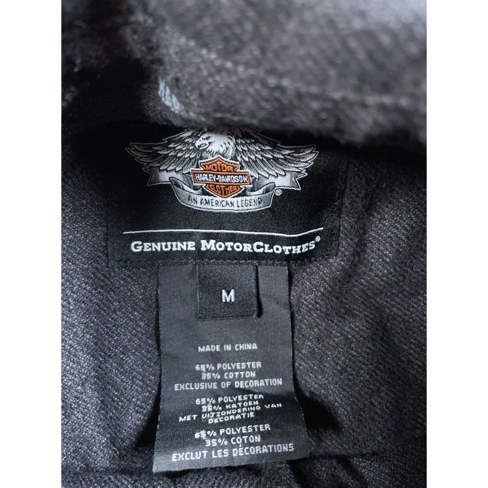 Harley Davidson VINTAGE Harley-Davidson Flannel Shirt Adult M Dark Gray Lightweight Embroidered Size US M / EU 48-50 / 2 - 3 Thumbnail