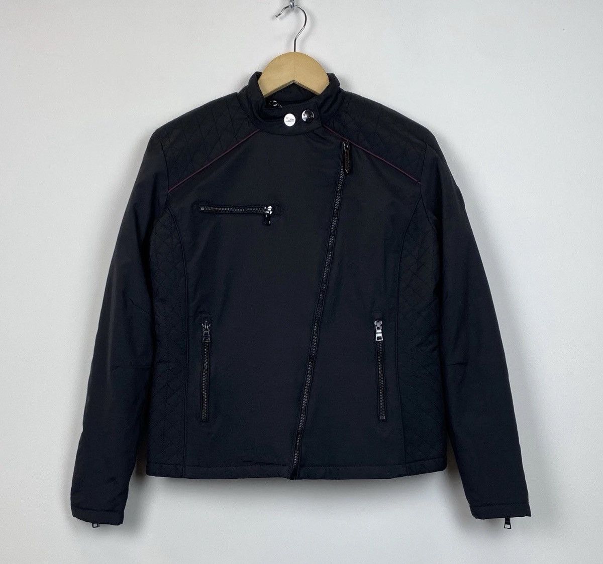 Other Jaguar Women's Drivers Jacket Black Full Zip Top Moto Racing Size M / US 6-8 / IT 42-44 - 2 Thumbnail