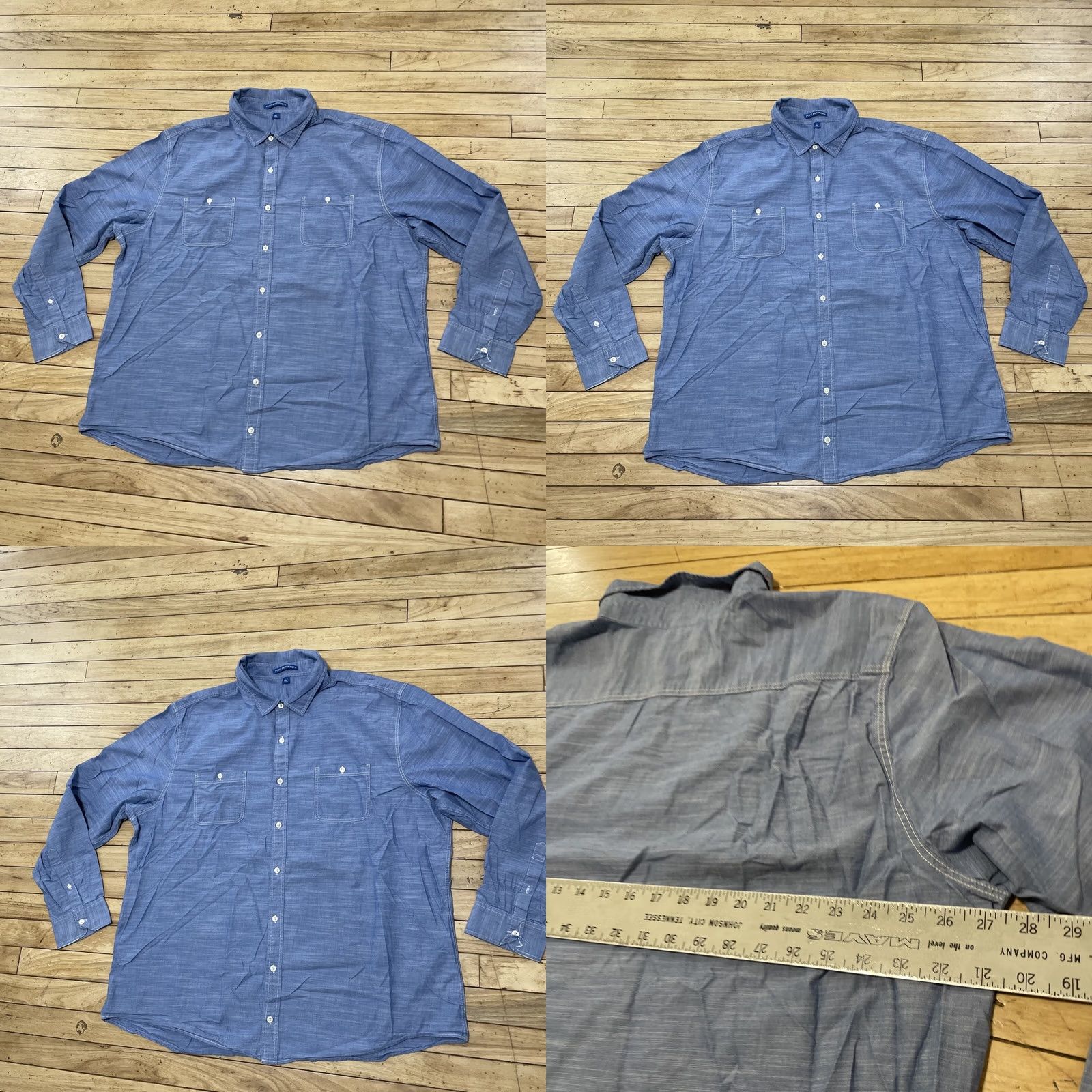 Port Authority Port Authority Button Up Shirt Men 3XL Blue Light Chambray Western Pockets Casual Button-Up Shirt Mens 3XL Blue Chambray Western Capsule Size US XXL / EU 58 / 5 - 10 Thumbnail