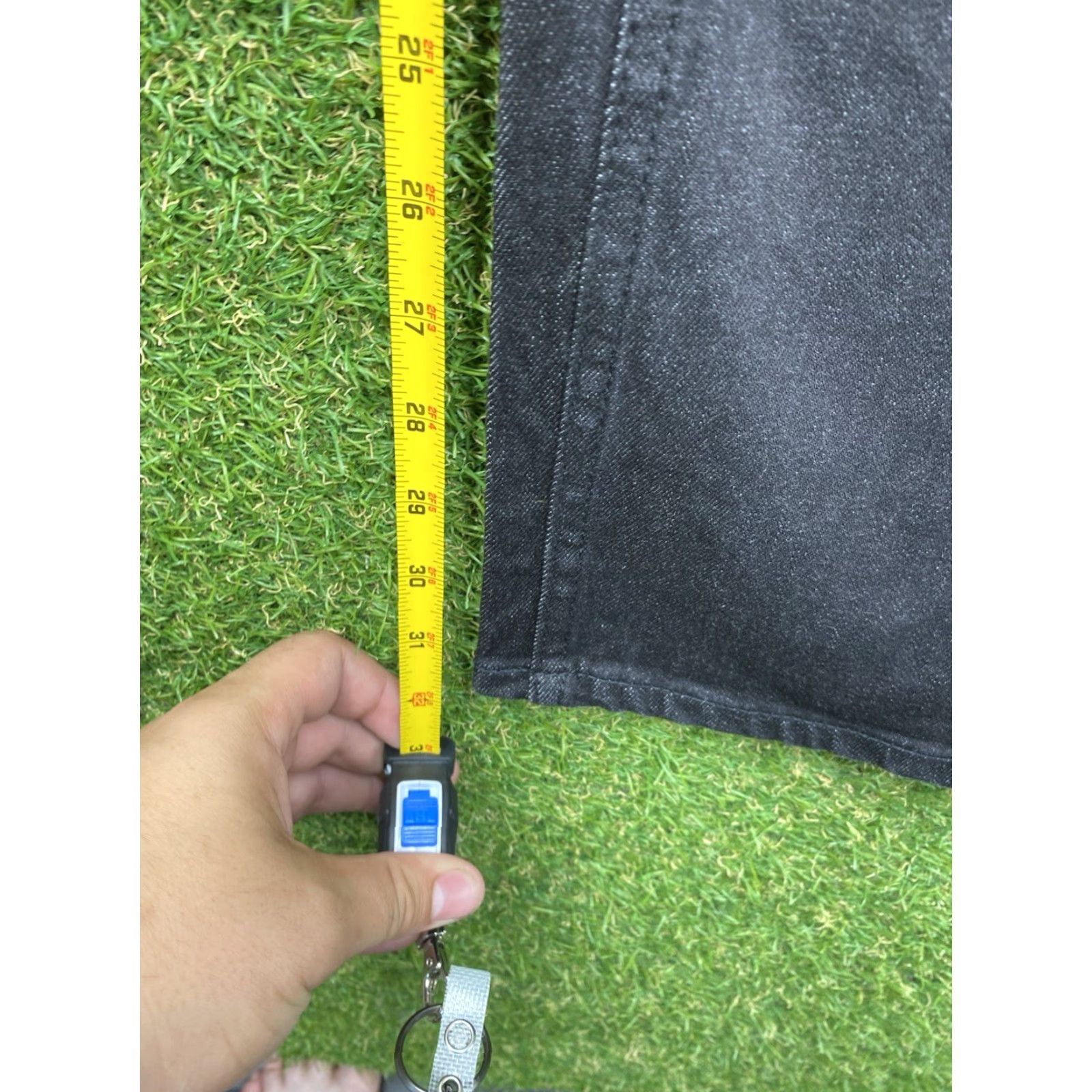 Vintage Five Four Jeans Mens 33x32 Relaxed Straight Charcoal Wash Stretch Casual Preppy Size US 33 - 7 Thumbnail