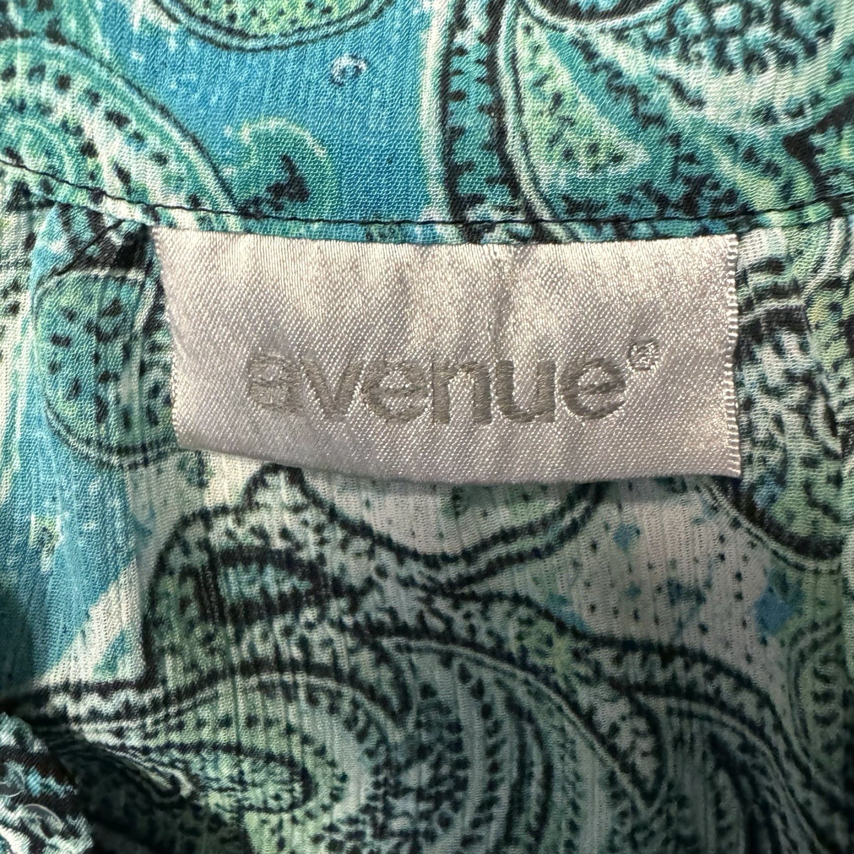 Avenue VINTAGE Avenue Sleeveless Blouse Plus 18-20 Boho Paisley Whimsigoth Victorian Y2K Green Blouse Womens Plus Size Size XXL / US 16-18 / IT 52-54 - 5 Thumbnail