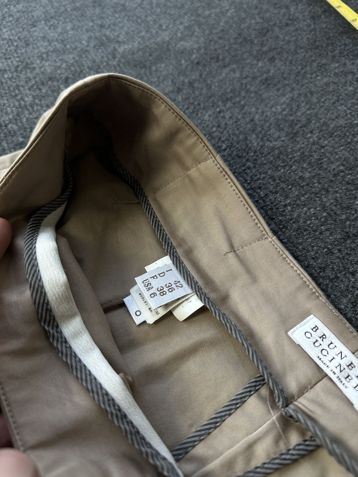 Brunello Cucinelli 🚨 BRUNELLO CUCINELLI BEIGE WOMEN LUXURY PANTS RARE Size 28" / US 6 / IT 42 - 4 Thumbnail