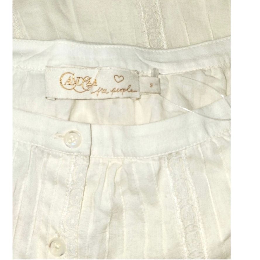 Free People New Candela Alice Buttondown Maxi SKIRT $248 SMALL Ivory Size 28" / US 6 / IT 42 - 3 Thumbnail