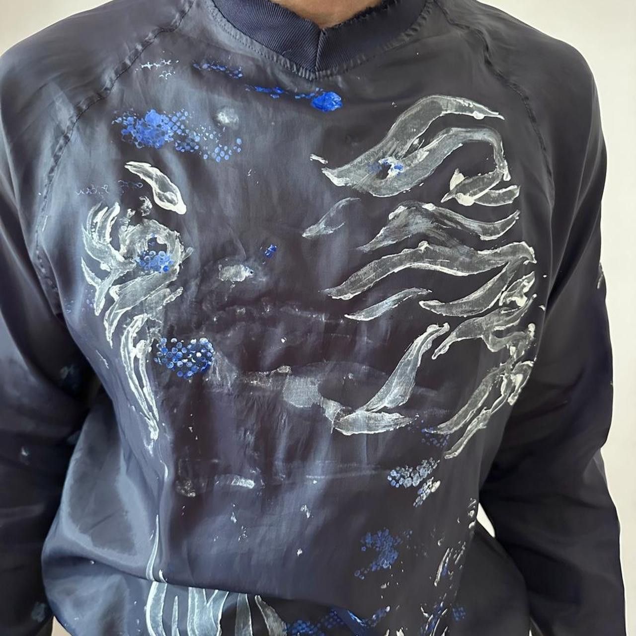 Other ASTROBOI* 'Mathias' Navy Nylon Painted Pullover Shirt - Med Size US M / EU 48-50 / 2 - 7 Thumbnail