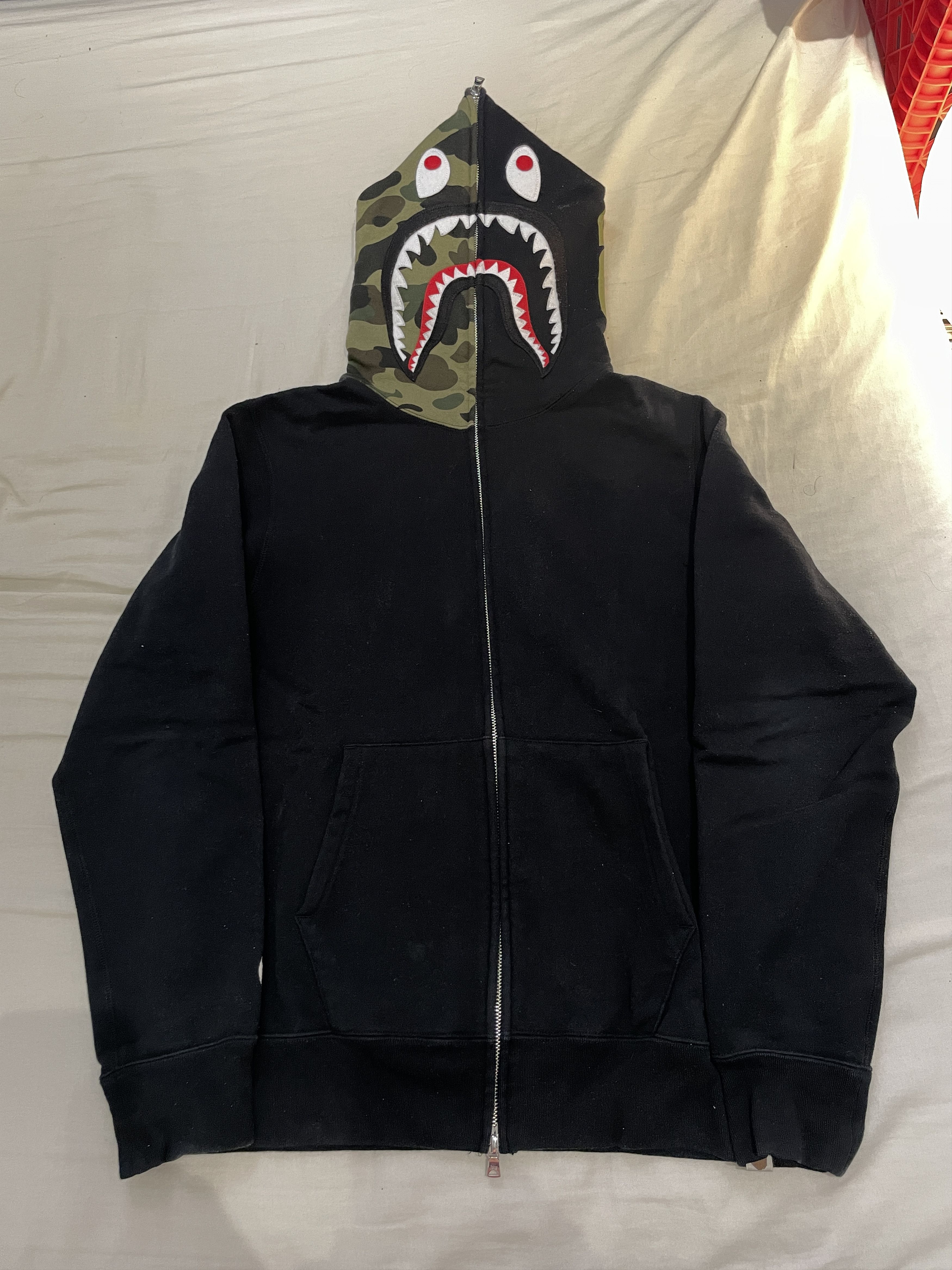 BAPE Shark Full Zip Hoodie Camo Hood