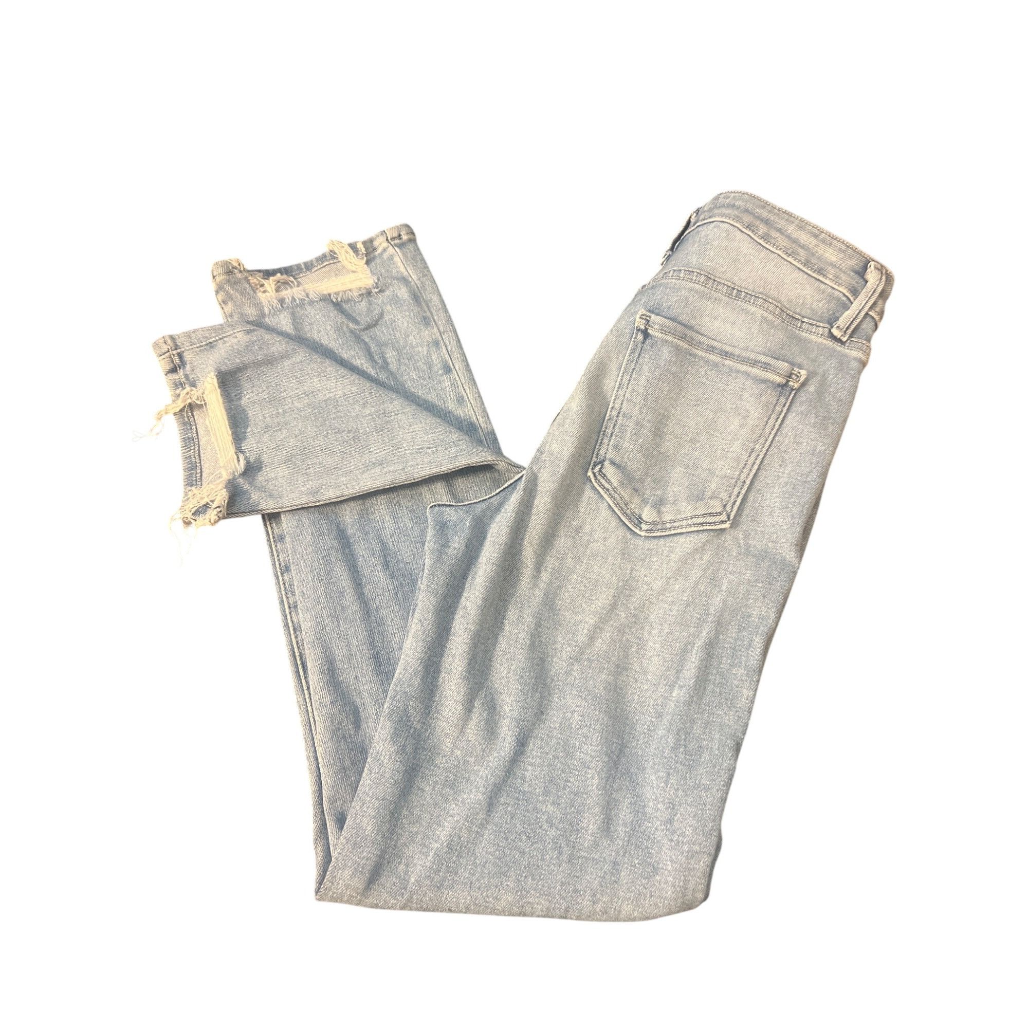 Other Just Black Denim High Rise Button Fly Skinny Jeans Distresse Size 27" / US 4 / IT 40 - 4 Thumbnail