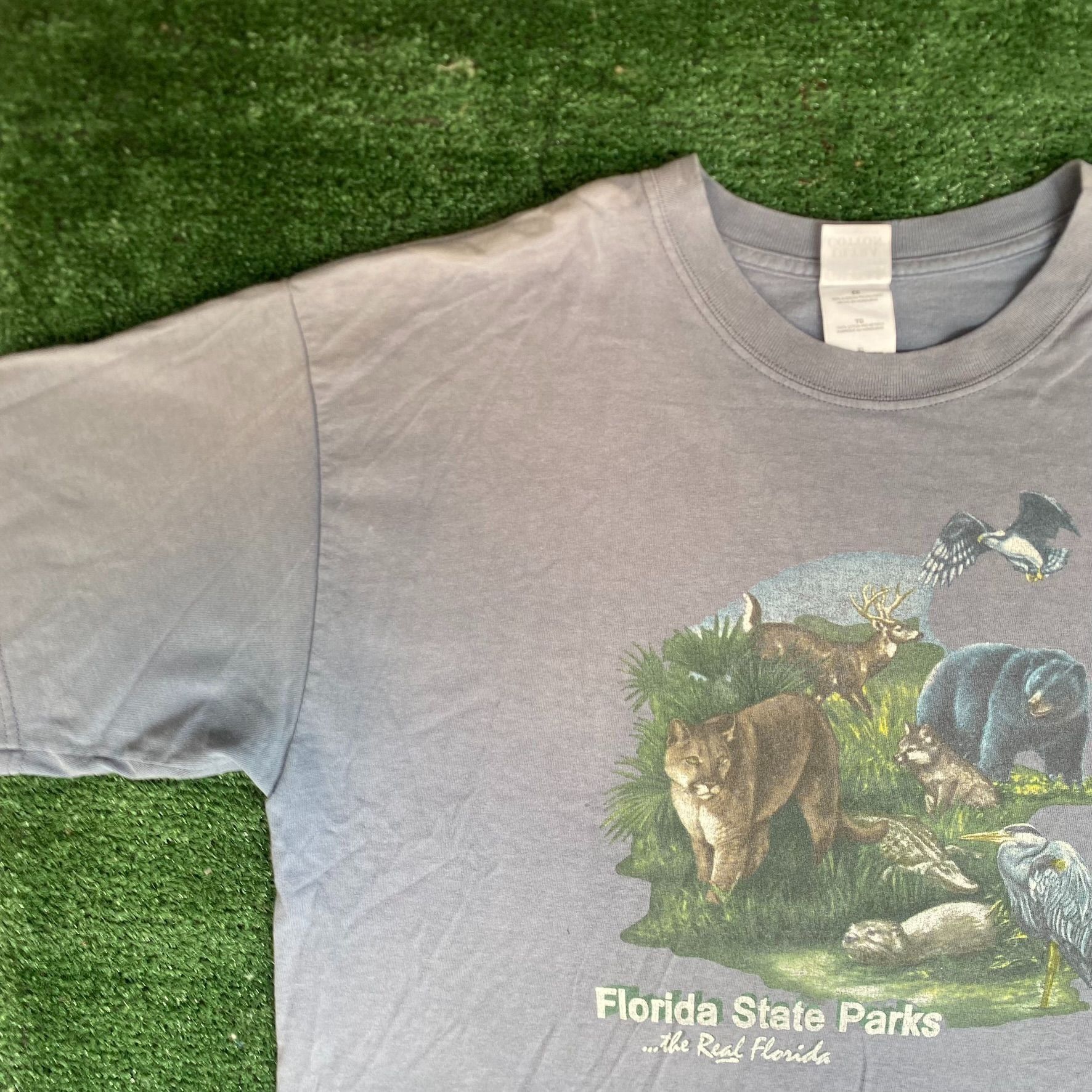 Gildan Vintage Y2K Florida Nature Shirt Animal State Park Tee Size US XL / EU 56 / 4 - 2 Thumbnail