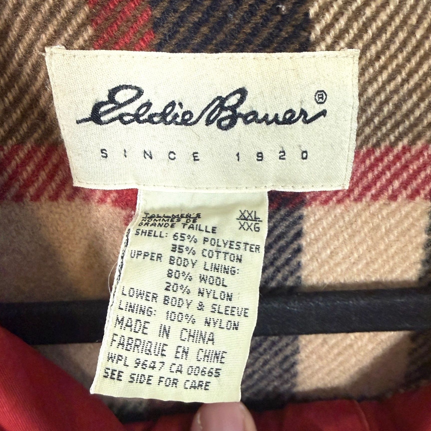 Eddie Bauer VINTAGE Eddie Bauer Mountain Parka Jacket Mens XXL Red Plaid Lined Wool Field Coat Size US XXL / EU 58 / 5 - 6 Thumbnail