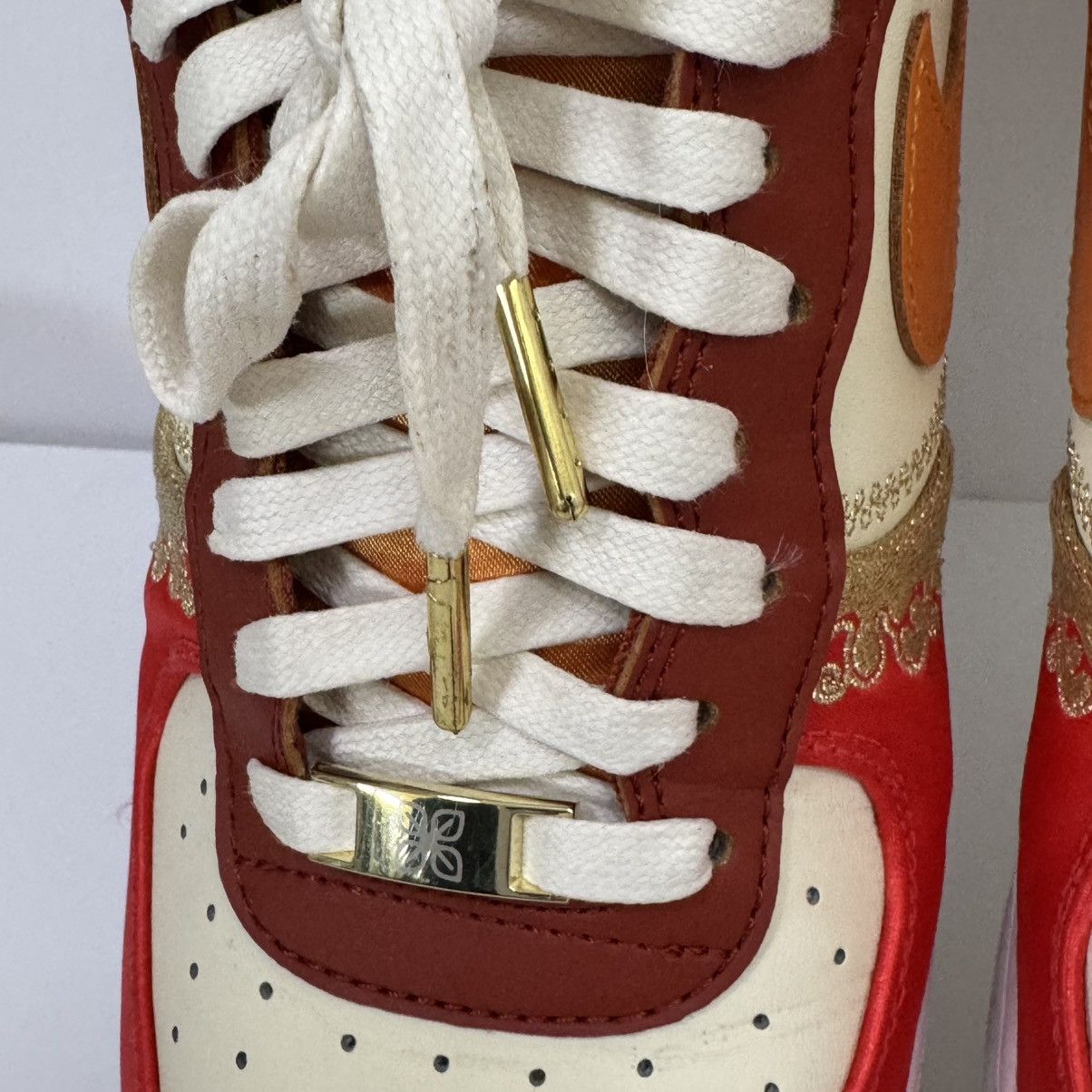 Nike 🔥 Nike Air Force 1 ’07 PRM “Habanero Red / Light Curry” Size US 11 / EU 44 - 9 Thumbnail