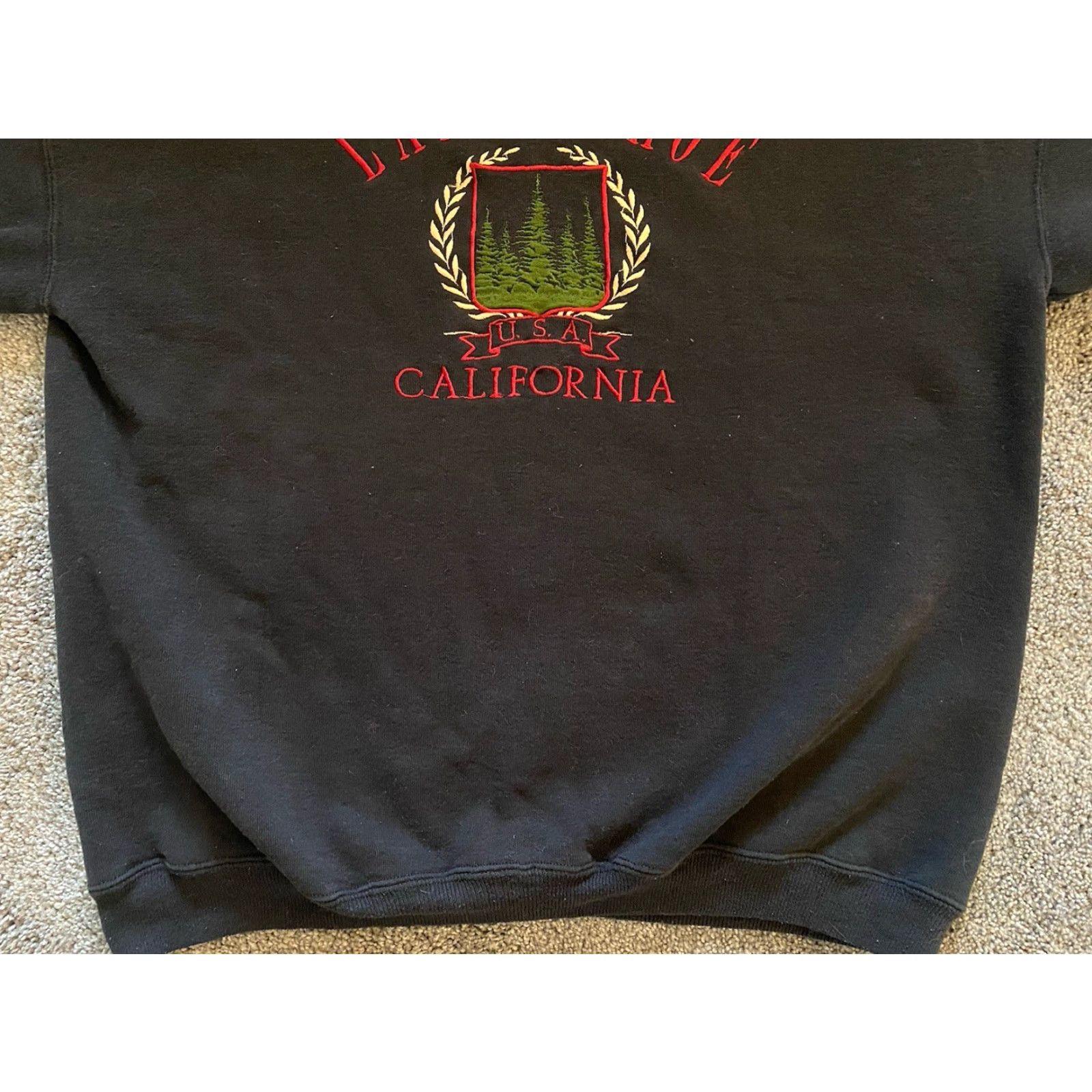 Hanes VINTAGE Hanes Heavyweight Sweatshirt Lake Tahoe California Made In USA Mens L Black Sweatshirt USA Retro 90s Mens Size US L / EU 52-54 / 3 - 6 Thumbnail