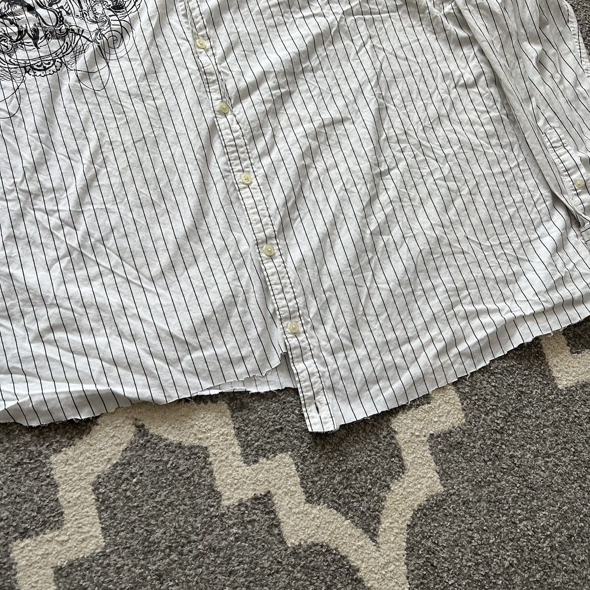Vintage j ferrar script graphic white striped button up Size US XL / EU 56 / 4 - 2 Thumbnail