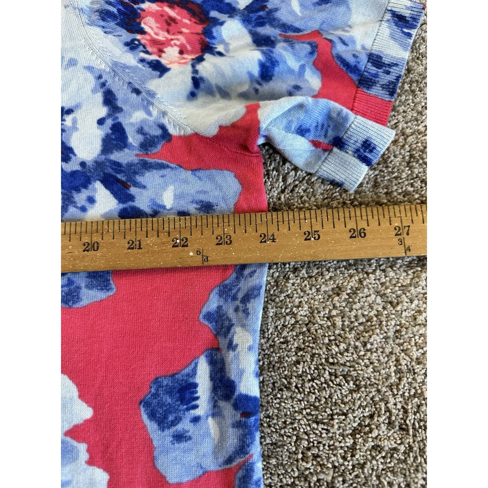 Talbots Talbots Short Sleeve Sweater Womens 2X P Bright Floral Size XXL / US 16-18 / IT 52-54 - 5 Thumbnail