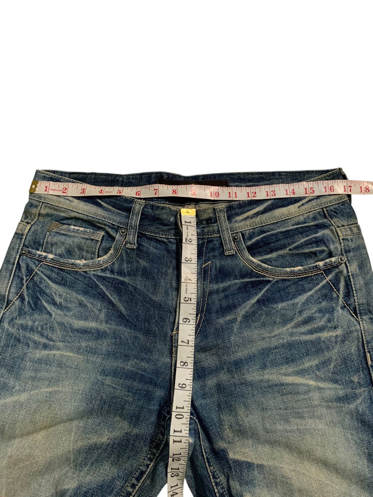 GOSTAR DE FUGA FLARE JAMBANGEE RUSTY PUNK STYLE JAPANESE DISTRESSED DENIM Size US 34 / EU 50 - 18 Thumbnail