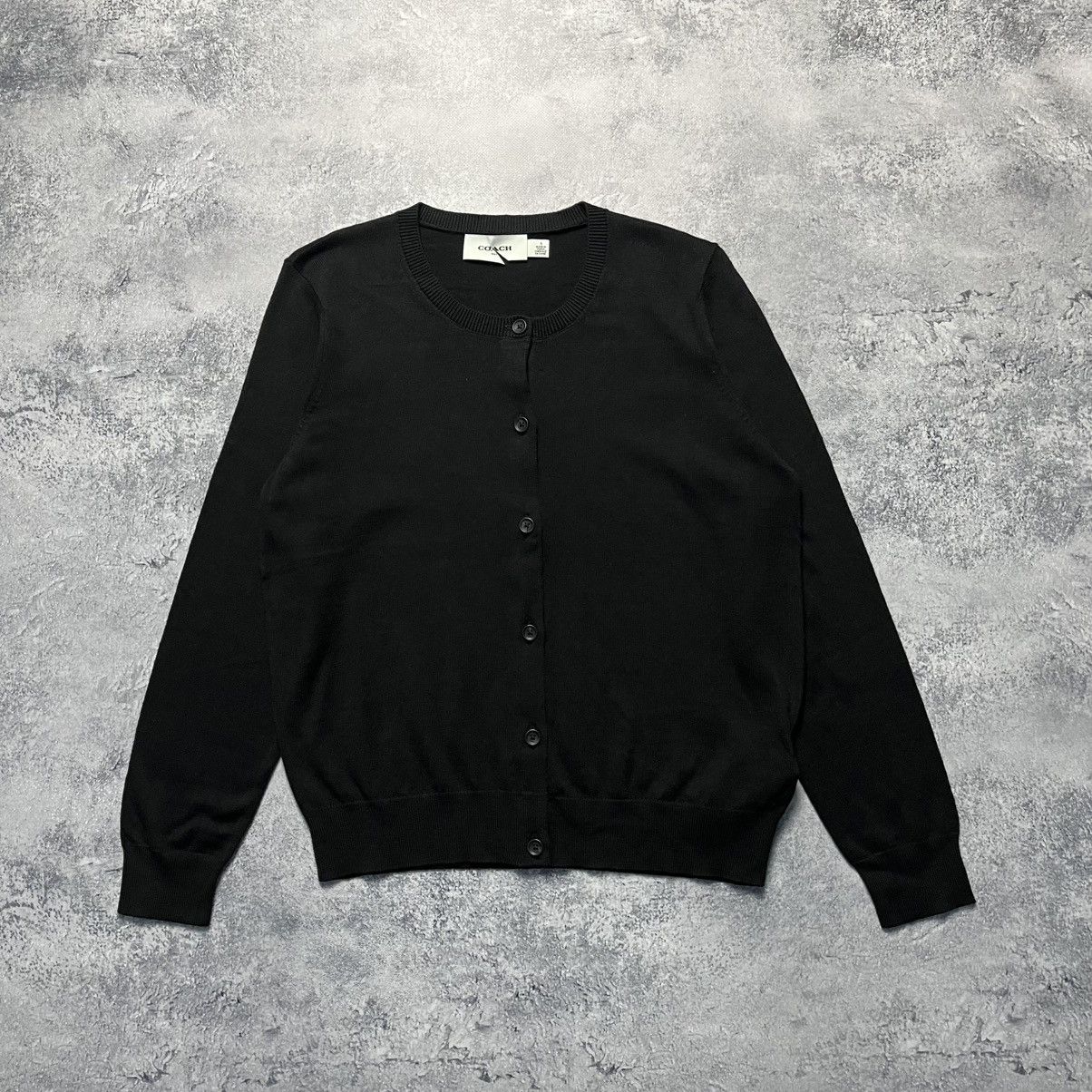 Coach Coach Black Cardigan Sweater Streetwear Luxury Designer Size S / US 4 / IT 40 - 1 Thumbnail
