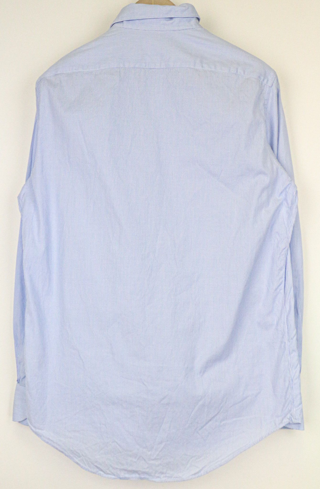 Suitsupply 39/15 1/2 Slim Blue Striped Cotton Shirt 75171 Size US M / EU 48-50 / 2 - 2 Thumbnail