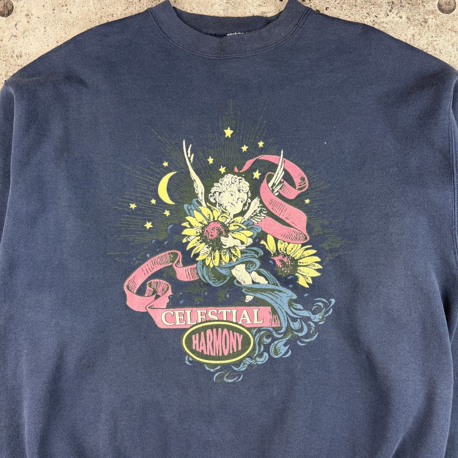 Tultex Vintage Celestial Harmony Sweatshirt 90s Size XL Size US XL / EU 56 / 4 - 2 Thumbnail