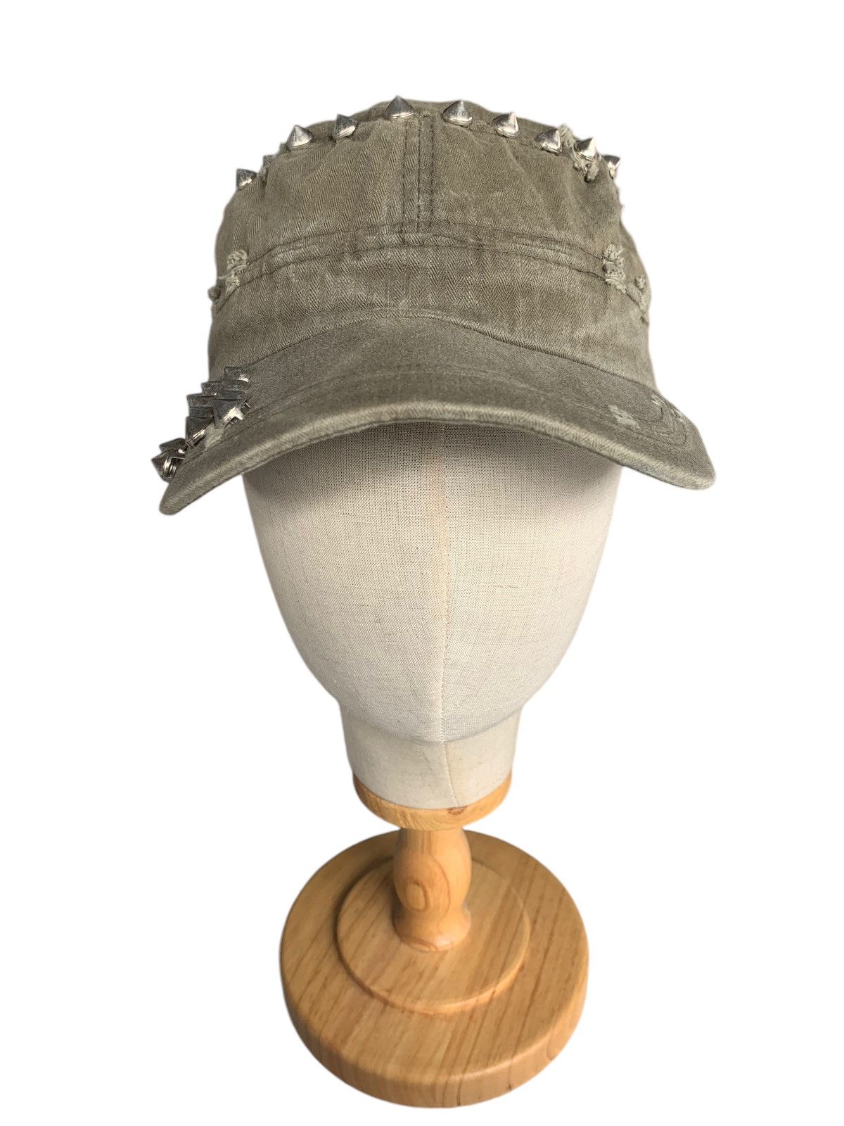 Japanese Brand × Kapital × Vintage JAPANESE STUDDED PUNK STYLE DISTRESSED CAP☠️🎌 Size ONE SIZE - 5 Thumbnail