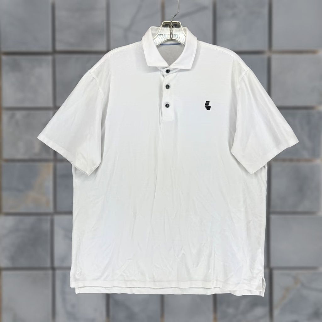 Vintage Greyson Polo Shirt White Short Sleeve Large Mens Golf Performance Cotton Blend Embroidered Logo 3-Button Placket Slim Fit Casual Size US L / EU 52-54 / 3 - 1 Thumbnail