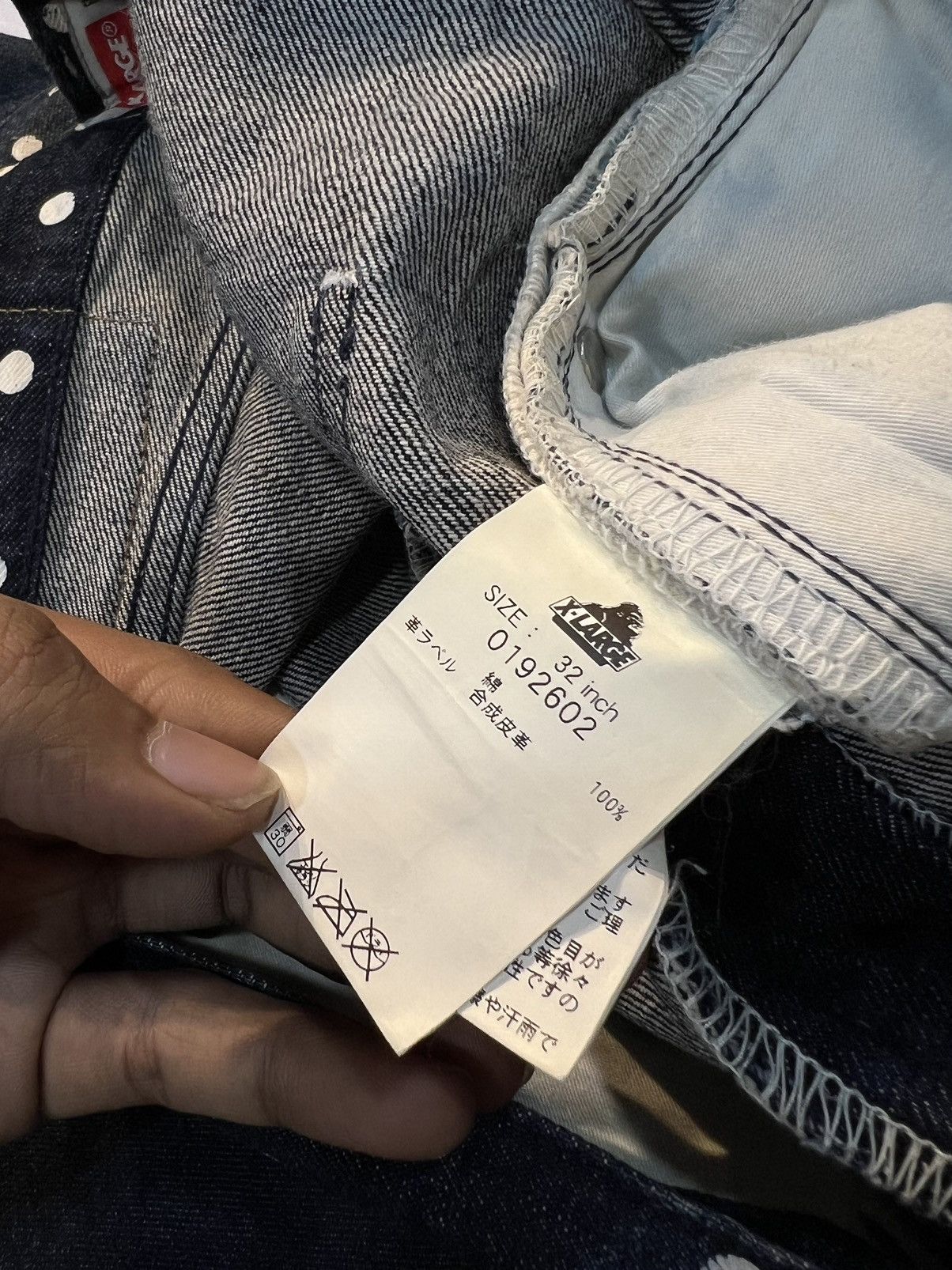 Japanese Brand × Xlarge X-LARGE POLKA DOTS PATTERN SELVEDGE DENIM PANT Size US 33 - 11 Thumbnail