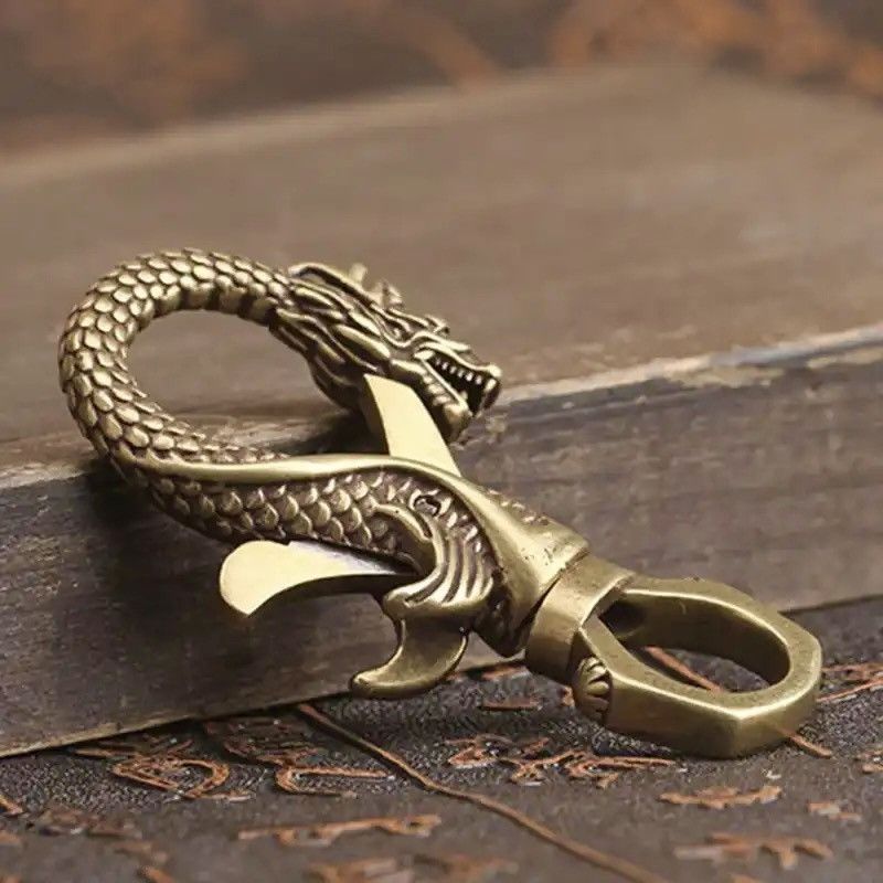 Vintage Vintage Brass Dragon Keychain Size ONE SIZE - 3 Thumbnail