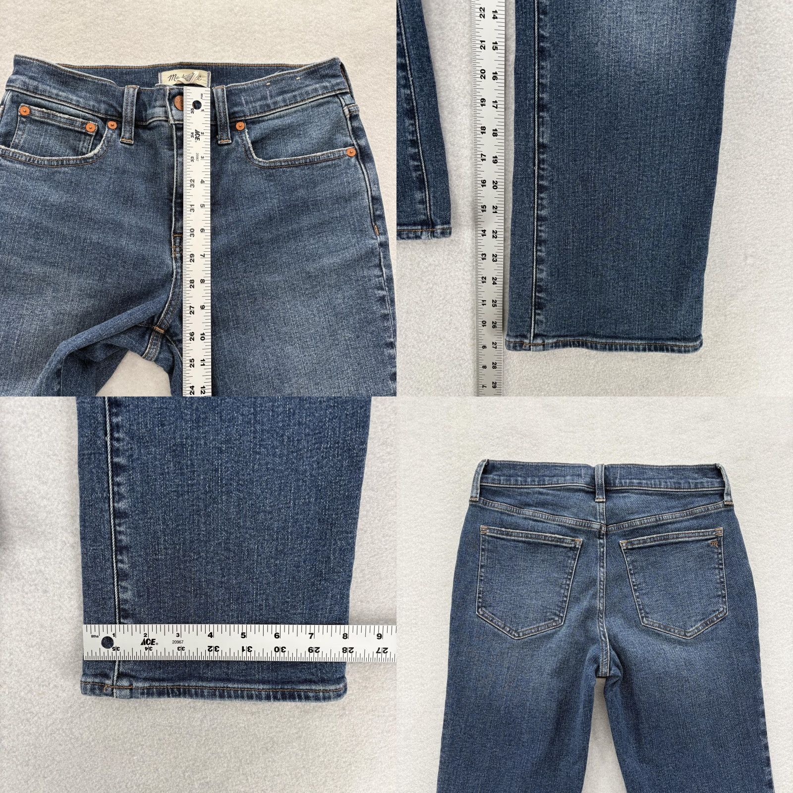 Madewell Madewell Jeans Womens 27 Blue Mid Rise Bootcut Stretch Denim Kick Out Preppy Slim Size 27" / US 4 / IT 40 - 8 Thumbnail