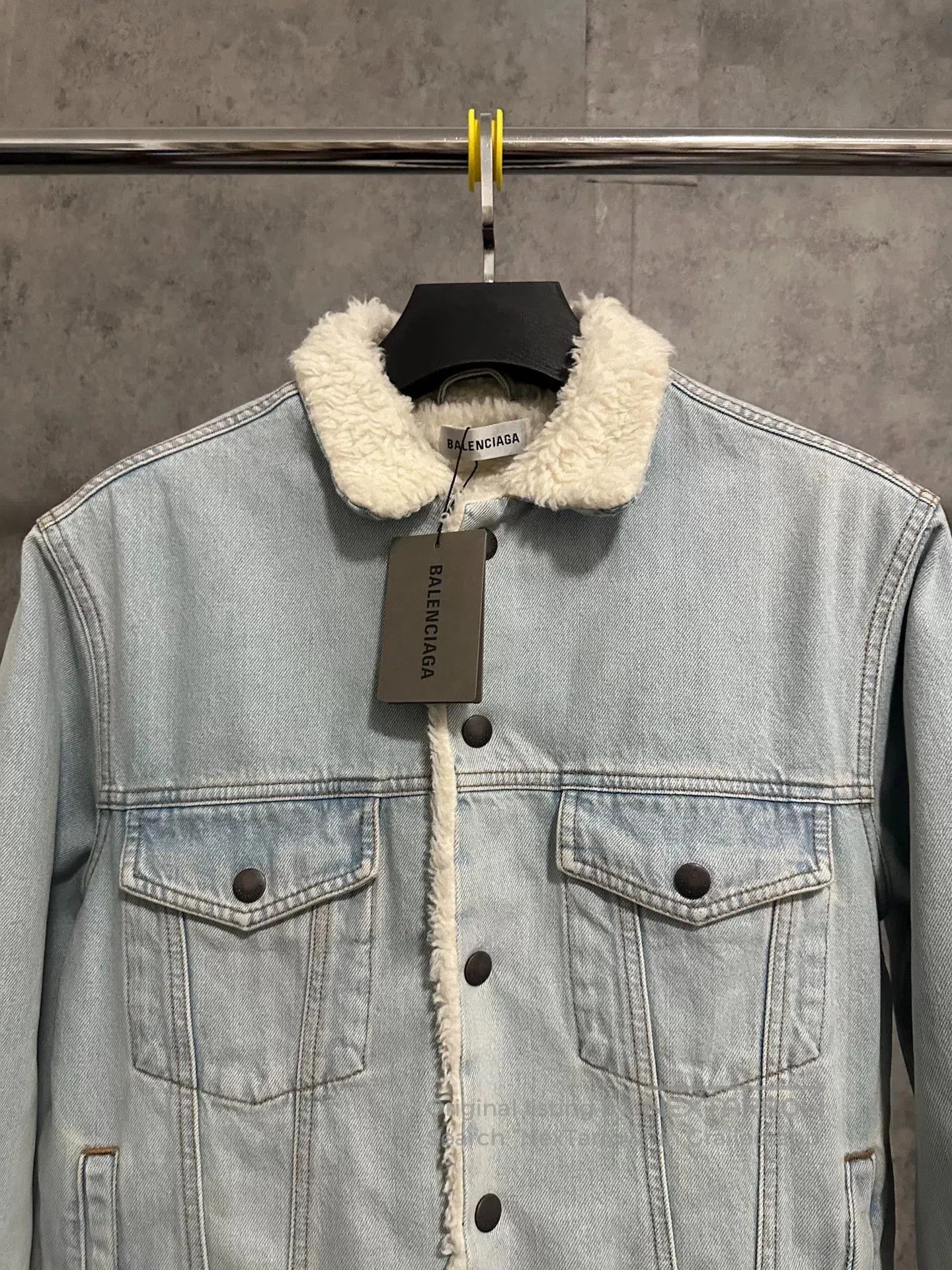 Balenciaga Balenciaga Blue Shearling Denim Jacket. Size US M / EU 48-50 / 2 - 2 Thumbnail