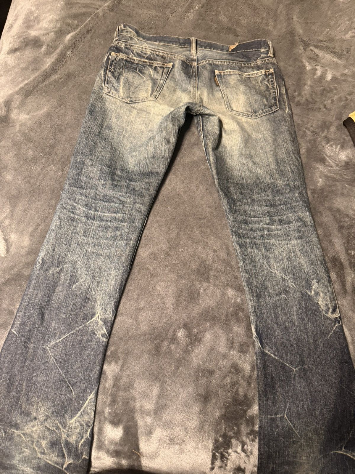 hysteric glamour washed studded denim