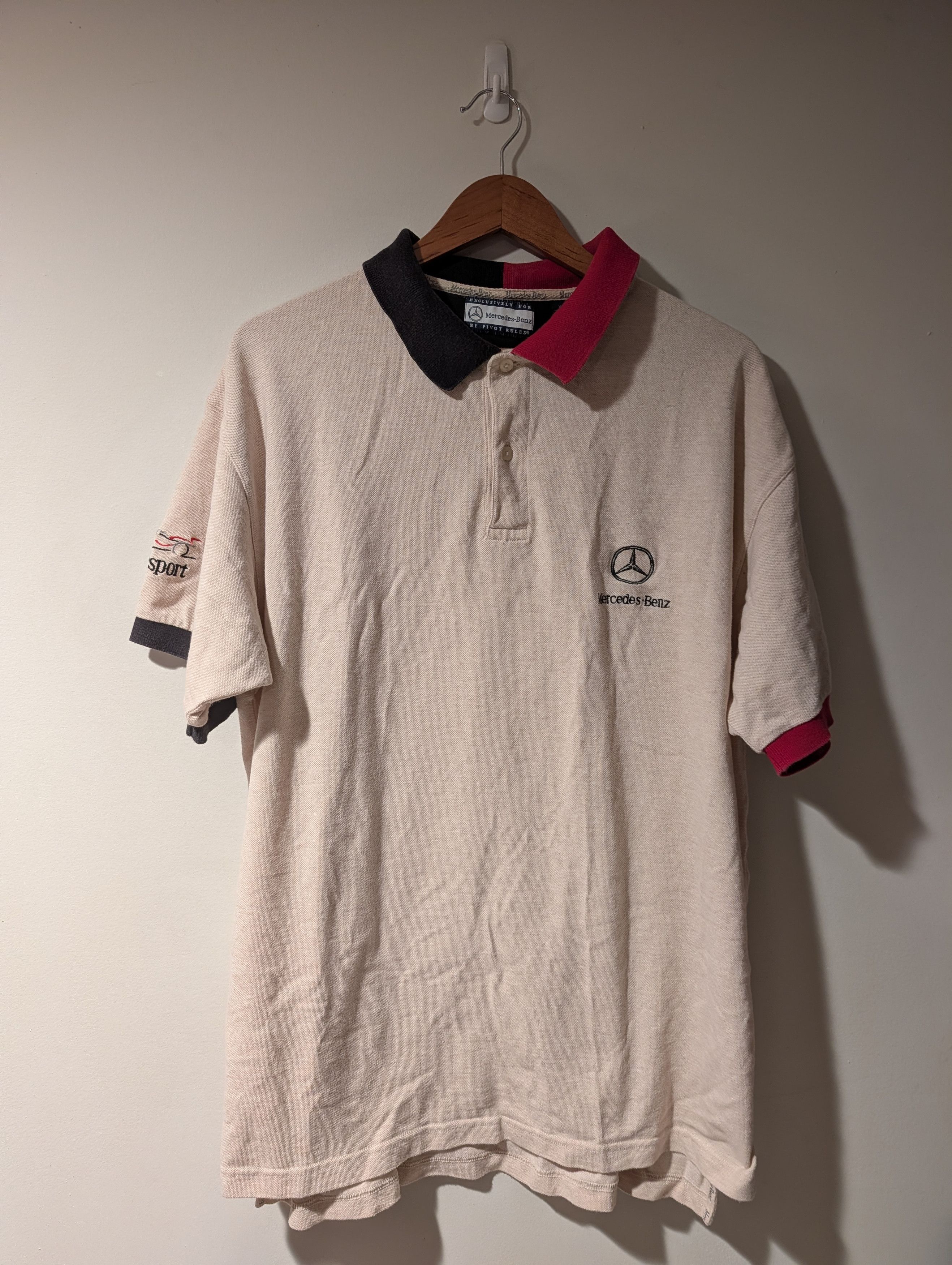 Mercedes-Benz Vintage Mercedes-Benz Motorsport Polo Shirt Collar Size US XL / EU 56 / 4 - 1 Thumbnail