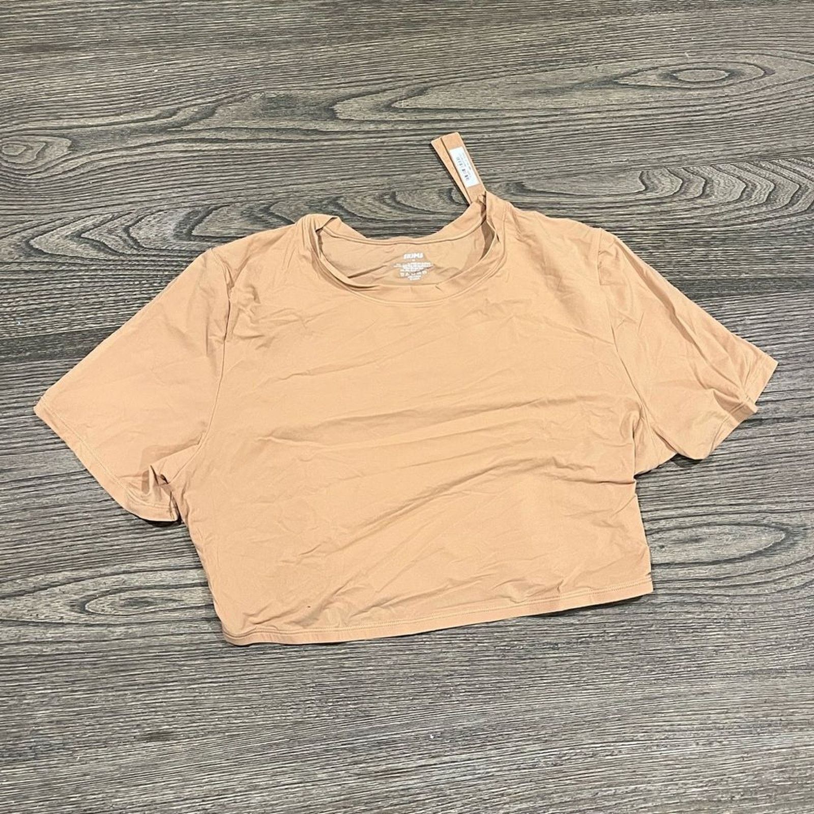SKIMS NWT Skims Fits Everybody Super Cropped T-Shirt Ochre 2X Size XXL / US 16-18 / IT 52-54 - 1 Thumbnail
