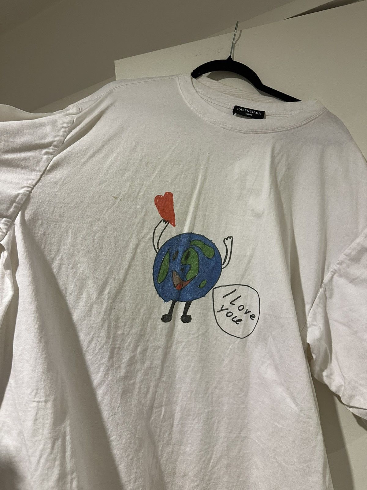 Balenciaga Balenciaga i love you world tee Size US XL / EU 56 / 4 - 1 Thumbnail