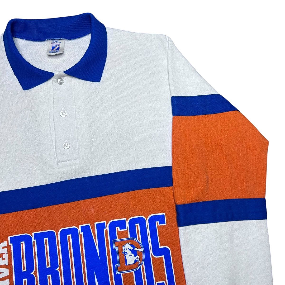 Logo 7 Vintage 1990s NFL Denver Broncos Logo 7 Rugby Sweatshirt Size US M / EU 48-50 / 2 - 14 Thumbnail