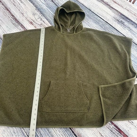 Eddie Bauer Eddie Bauer Hooded Olive Green Fleece Poncho Sweater with Fr Size M / US 6-8 / IT 42-44 - 8 Thumbnail