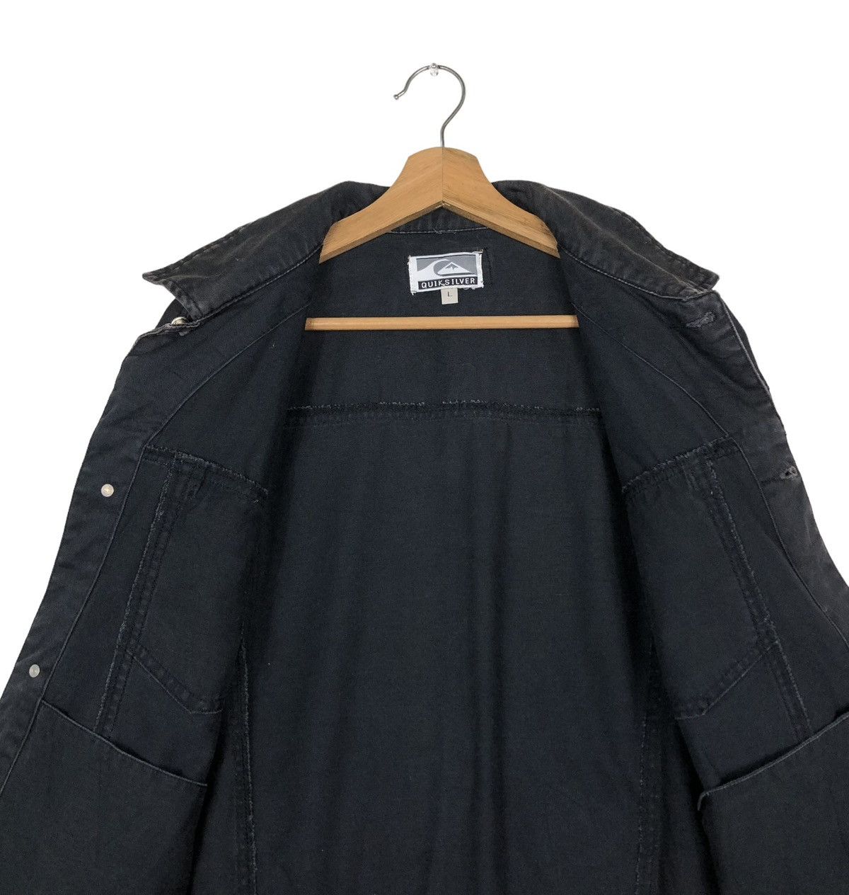 Quiksilver 🔥VINTAGE 90’s CROPPED BIKER JACKET QUICKSILVER CARGO Size US L / EU 52-54 / 3 - 14 Thumbnail