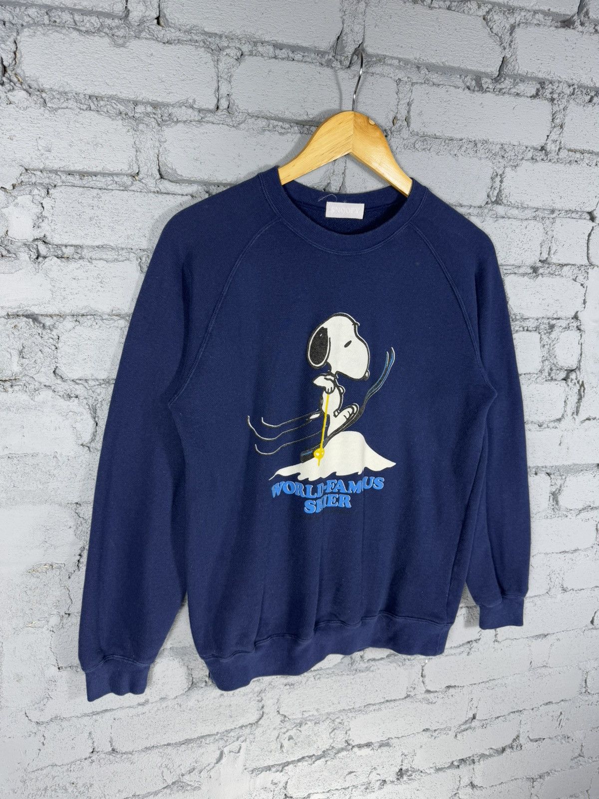 Anime Vintage Snoopy World Famous Skier Navy Size US M / EU 48-50 / 2 - 2 Thumbnail