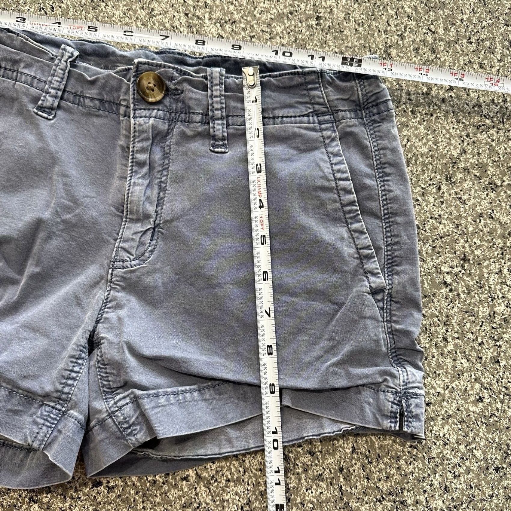 American Eagle Outfitters American Eagle Outfitters Shorts Womens 00 Chino Blue Stretch Knee Length 3oz Pockets Size 28" / US 6 / IT 42 - 5 Thumbnail
