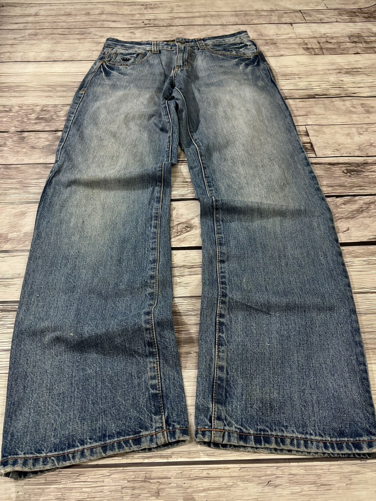 JNCO × Japanese Brand Vintage Baggy Rap sk8 Jnco Style Washed Jeans y2k Size US 32 / EU 48 - 1 Thumbnail